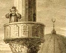 Muezzin kraeht vom Turm